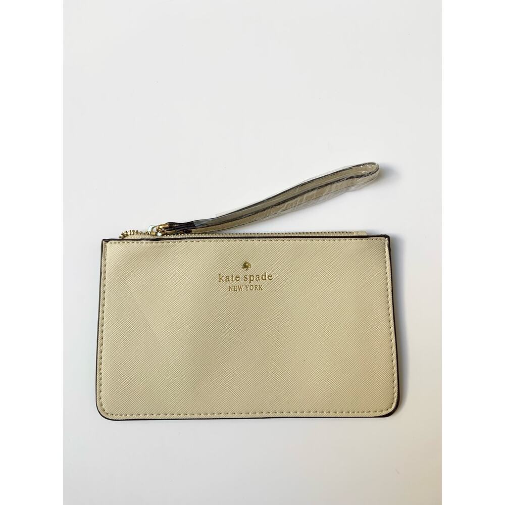 Kate Spade Women's Metallic Cedar Street Slim Bee Wristlet - Gold NWOT - Picture 2 of 7